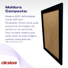 Moldura 10x10cm Com Fundo Sem Vidro Marrom