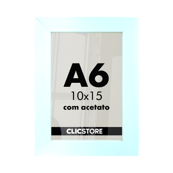 Moldura 10x15cm Com Acetato E Fundo Para Quadros Fotos Branco