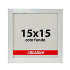 Moldura 15x15cm Com Fundo Sem Vidro Branco