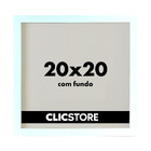 Moldura 20x20cm Com Fundo  Sem Vidro Branco