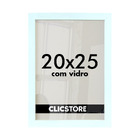 Moldura 20x25cm Com Vidro E Fundo Para Fotos Quadros Branco