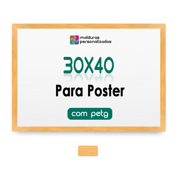 Moldura 30x40 Cm A3 Quadro Poster Imagem Foto Decoração Com P