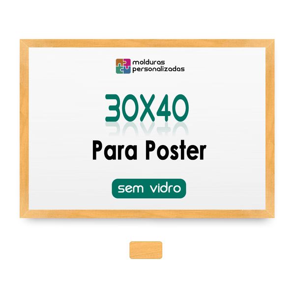 Moldura 30x40 Cm Quadro Poster Imagem Certificado Sem Proteção