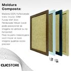 Moldura 30x45cm Com Vidro E Fundo Para Quadros Fotos Branco