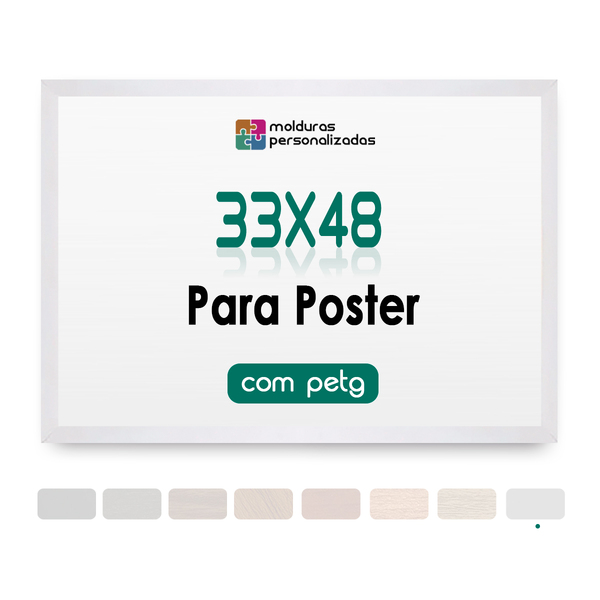 Moldura 33x48 Cm Para Arte Foto Imagem Decorativa Com Proteçã