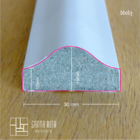 Moldura 3cm Ondulada (kit com 04un - 7,36m) Boiserie Rodameio