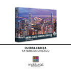 Moldura 99,1x30,5 Cm Com Quebra Cabeça Skyline De Chicago