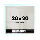 Moldura  20x20cm Com Vidro E Fundo Para Quadros Diplomas Cert