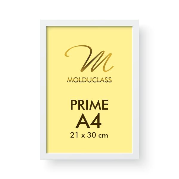 Moldura A4 Branca Com Vidro Para Quadro Foto Diploma Gravura