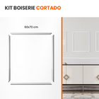 Moldura Boiserie Eva Autocolante 60x70cm 2,3cm Branco