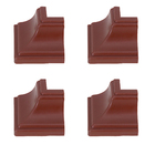 Moldura Cantoneira Externa em PVC Mogno 4 Peças 0,04x0,04 Permatti