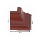 Moldura Cantoneira Externa em PVC Mogno 4 Peças 0,04x0,04 Permatti