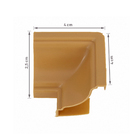 Moldura Cantoneira Interna em PVC Cerejeira 4 Peças 0,04x0,04 Permatti