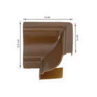 Moldura Cantoneira Interna em PVC Imbuia 4 Peças 0,04x0,04m Permatti