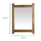 Moldura Com Espelho Rústico Win - Madeira Maciça - Cera Carva