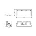 Moldura De Embutir Nordecor 6677 Para 3 Módulos Tap Preto