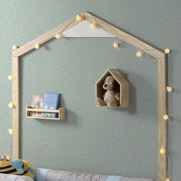 Moldura De Parede Casinha Graciosa Em Madeira/mdf - Casatema