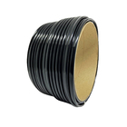 Moldura Flexivel Encaixe Ate 6mm 10 Mts Preto Brilho