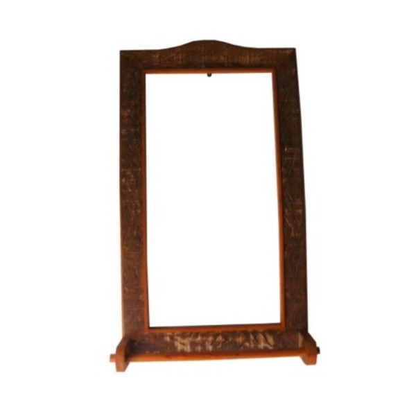 Moldura G Com Porta Toalha Em Madeira De Demolição - 1423