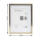 Moldura Glam Brass Dourado 18x24cm Inspire