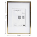 Moldura Glam Brass Dourado 21x29,7cm Inspire