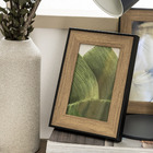 Moldura Insdustrial Walnut Dourado 50x70cm Inspire