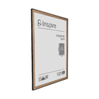 Moldura Insdustrial Walnut Dourado 50x70cm Inspire