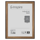 Moldura Insdustrial Walnut Marrom 30x40cm Inspire