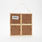 Moldura multifotos em madeira pinus para foto 10x10 cm até 4