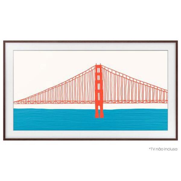 Moldura Para Smart Tv The Frame Samsung 43" Marrom - Vg-scfa4