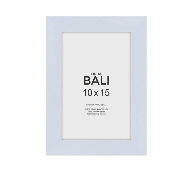 Moldura Pronta Bali Branco Madeira Pinus para Fotos de 10x15cm
