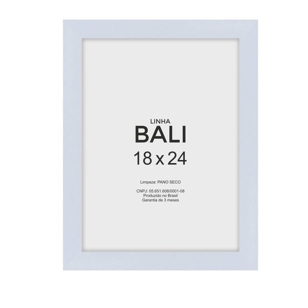 Moldura Pronta Bali Branco Madeira Pinus para Fotos de 18x24cm
