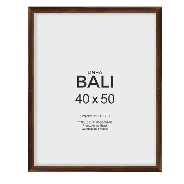 Moldura Pronta Bali Marrom Madeira Pinus para Fotos de 40x50cm
