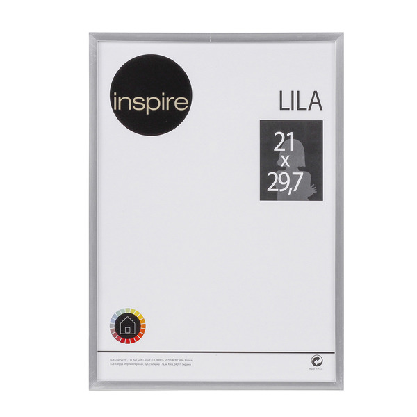 Moldura Pronta Lila Cinza 21x29,7cm Inspire