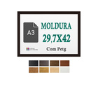 Moldura Quadro A3 42x29,7 Cm Certificado Decoração Com Petg