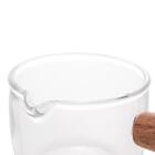 Molheira 50ml Lyor De Vidro E Bambu Cremeira Servir Caldas Mo