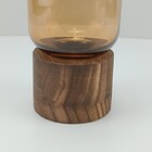 Mondello Vaso Decorativo Enfeite 18x10x10cm Vidro Âmbar Base