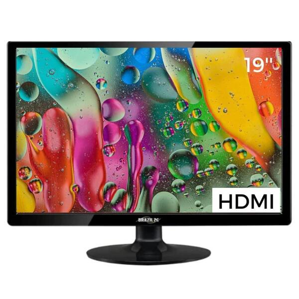 Monitor BrazilPC 19", LED, Widescreen, 1400 X 900, HDMI/VGA,