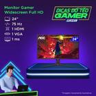Monitor Gamer Aoc 23,8  Fhd Ips 75hz 1ms Speed