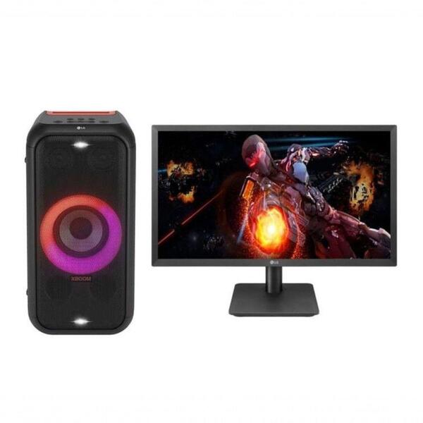 Monitor Gamer Lg 21,5" Full Hd 75hz 22mp410-b + Caixa De Som