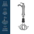 Monocando St Claire Aço Escovado