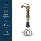 Monocando St Claire Dourado Escovado