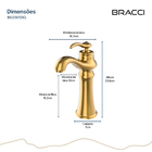 Monocando St Claire Dourado Escovado