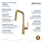 Monocomando Allure Dourado Escovado