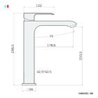 Monocomando Alto Para Lavatório/ Água Quente E Fria Linha Gou