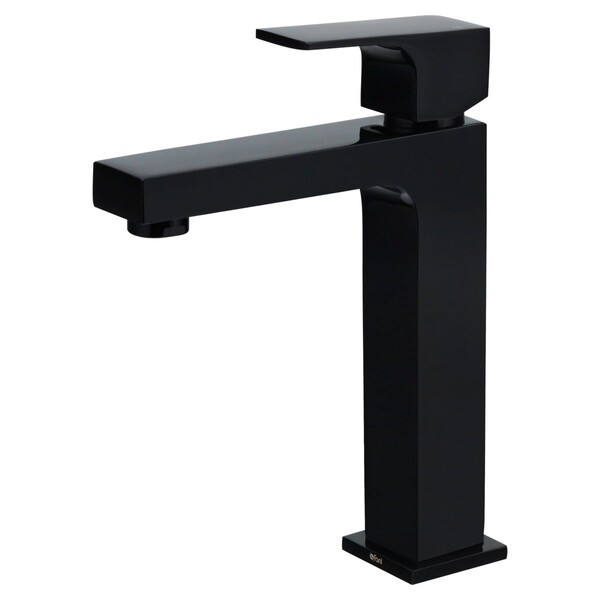 Monocomando Banheiro Bica Média Retta Preto Brilhante Fani