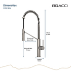 Monocomando Celine Aço Escovado
