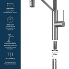 Monocomando Celine Aço Escovado