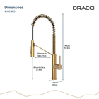 Monocomando Celine Dourado Escovado
