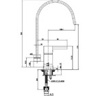 Monocomando de Cozinha Mesa Bica Móvel Alta Metal Arejador Fixo 95105C-PRO